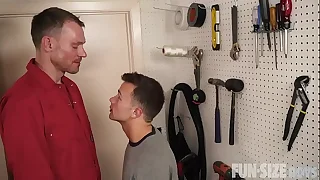 FunSizeBoys - Tiny twink fucked after being seduced by renowned handyman